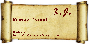 Kuster József névjegykártya